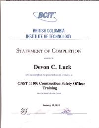 Construction Safety Officer Cso Program